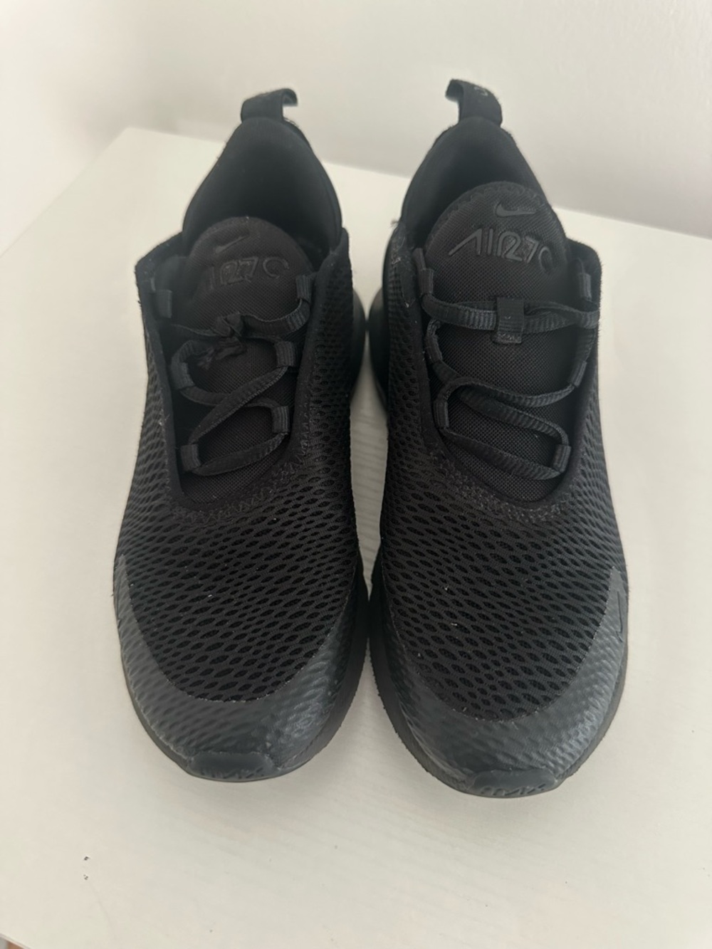 Nike Kids Black Mesh Sneakers - Air270 Style